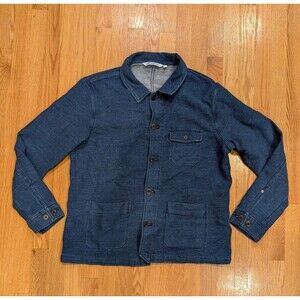 Peter Millar Denim OVERHSHIRT Chore Coat Jacket Mens Large Blue Golf Polo Shirt